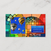 Colorful Geometric Custom Photo Visitekaartje (Voorkant)