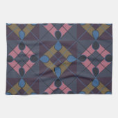Colorful Geometric Diamond Pattern Theedoek (Horizontaal)