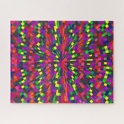 Colorful Geometric Difficult Jigsaw Puzzle Legpuzzel (Horizontaal)