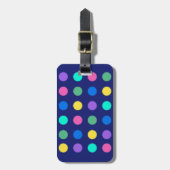 Colorful Geometric Dots Bagagelabel (Voorkant verticaal)