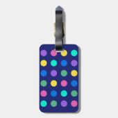 Colorful Geometric Dots Bagagelabel (Achterkant verticaal)