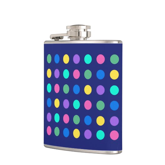 Colorful Geometric Dots Drinkware Design -  Heupfles (Links)