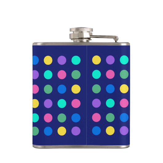 Colorful Geometric Dots Drinkware Design -  Heupfles (Achterkant)