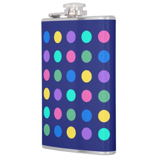 Colorful Geometric Dots Drinkware Design -  Heupfles (Links)