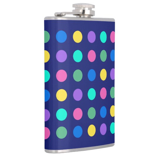 Colorful Geometric Dots Drinkware Design -  Heupfles (Rechts)
