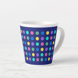 Colorful Geometric Dots Drinkware Design -  Latte Mok