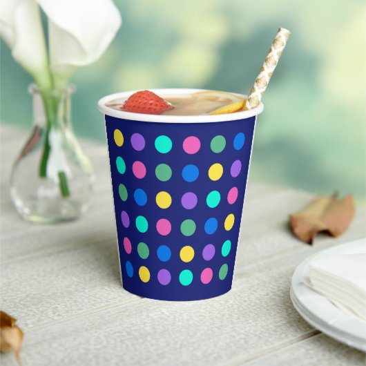 Colorful Geometric Dots Drinkware Design -  Papieren Bekers (Insitu)