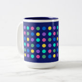 Colorful Geometric Dots Drinkware Design -  Tweekleurige Koffiemok (Voorkant links)
