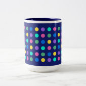 Colorful Geometric Dots Drinkware Design -  Tweekleurige Koffiemok (Center)
