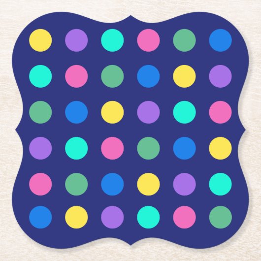 Colorful Geometric Dots Kartonnen Onderzetters (Voorkant)