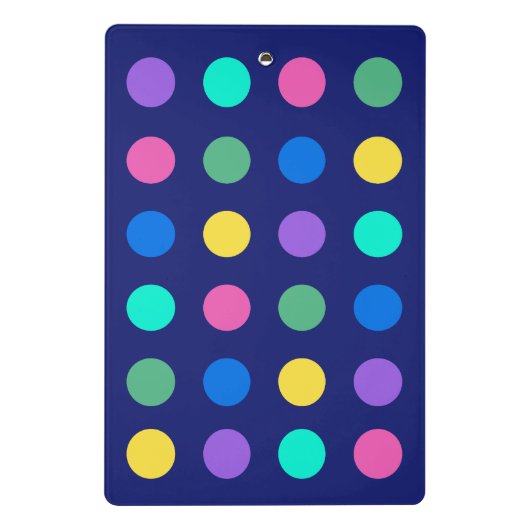 Colorful Geometric Dots Mini Klembord (Achterkant)