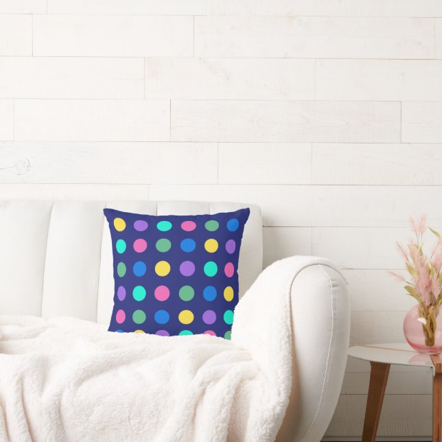 Colorful Geometric Dots Pillow Kussen (Bank)