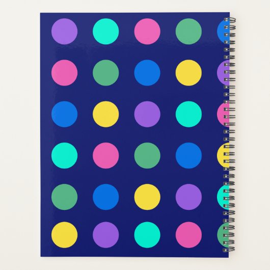 Colorful Geometric Dots Planner (Achterkant)