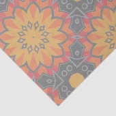 Colorful Geometric Floral Ethnic Mosaic Pattern Tissuepapier (Detail)