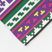 Colorful Geometric Folk Art-ontwerp met bloemen Fleece Deken (Hoek)