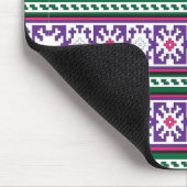 Colorful Geometric Folk Art-ontwerp met bloemen Muismat (Hoek)