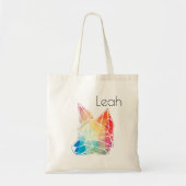 Colorful Geometric Fox Face Tote Bag (Voorkant)