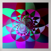 Colorful Geometric Fractal Abstract Poster (Voorkant)