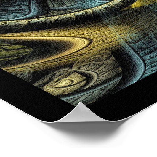 Colorful Geometric Fractal Abstracte Butterfly Poster (Hoek)