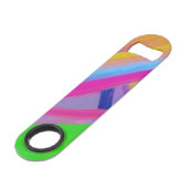 Colorful Geometric Fractals Speed Bottle Open Speed Flessenopener (Voorkant Gekanteld)