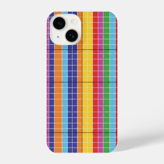 Colorful Geometric Grid Pattern Phone Case – Moder iPhone Hoesje (Achterkant)