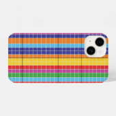 Colorful Geometric Grid Pattern Phone Case – Moder iPhone Hoesje (Achterkant horizontaal)