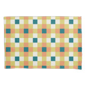 Colorful Geometric Grid Pattern with Retro Palette Kussensloop (Voorkant-Links)