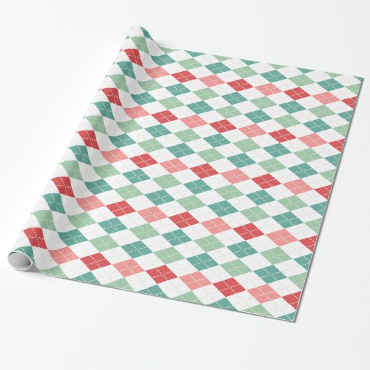 Colorful Geometric Harlequin Seamless Patroon Cadeaupapier (Uitgerold)