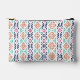 Colorful geometric ikat-style vertical pattern etui