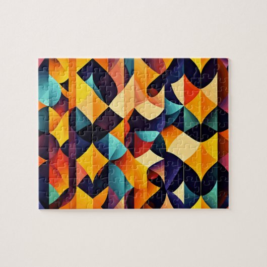 Colorful Geometric Legpuzzel (Horizontaal)