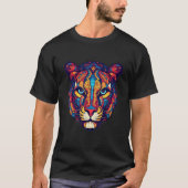 Colorful geometric Leopard T-shirt (Voorkant)