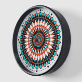 Colorful Geometric Mandala Art-46456 Large Clock (Hoek)
