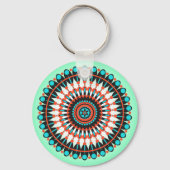 Colorful Geometric Mandala Art-46456 Sleutelhanger (Achterkant)