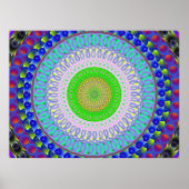 Colorful Geometric Mandala Circle Poster (Voorkant)