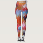Colorful Geometric Modern Diamond Pattern #11 Leggings (Voorkant)