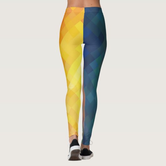 Colorful Geometric Modern Diamond Pattern #4 Leggings (Achterkant)