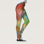 Colorful Geometric Modern Diamond Pattern #7 Leggings (Rechts)