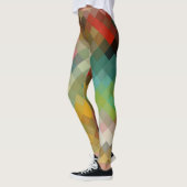 Colorful Geometric Modern Diamond Pattern #7 Leggings (Links)