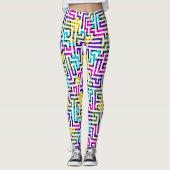 Colorful Geometric Modern Pattern Leggings (Voorkant)