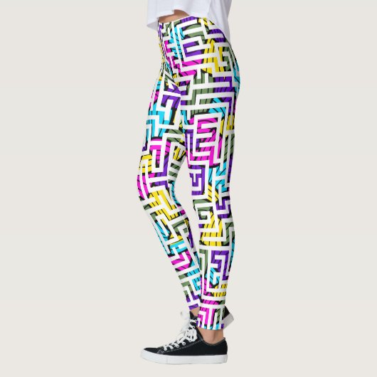 Colorful Geometric Modern Pattern Leggings (Links)
