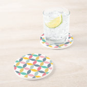 Colorful Geometric Modern Pattern Zandsteen Onderzetter (Zijkant)