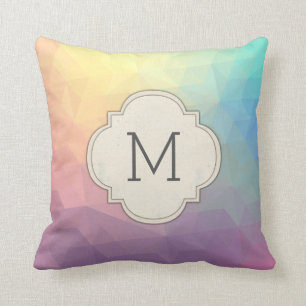 Colorful Geometric Monogram Kussen