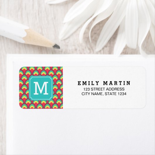 Colorful Geometric Monogram Label (Insitu)