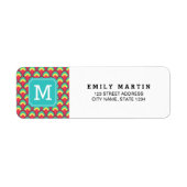 Colorful Geometric Monogram Label (Voorkant)