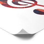 Colorful Geometric Music Note Poster (Hoek)