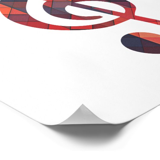 Colorful Geometric Music Note Poster (Hoek)