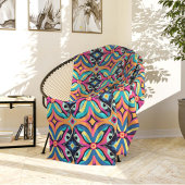 Colorful Geometric Ornate Bohemian Fleece Deken