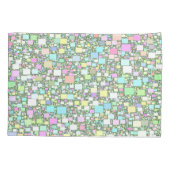 Colorful Geometric Pastel Background Kussensloop (Achterkant-Links)