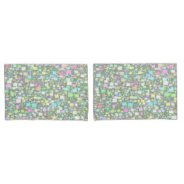 Colorful Geometric Pastel Background Kussensloop