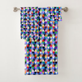 Colorful Geometric Pattern Bad Handdoek